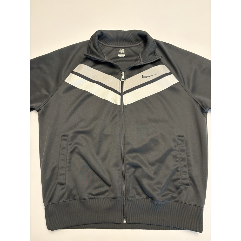 Nike Athletic Dept Men’s Track Jacket XL Black Full Zip Athletic Zip Up Collared